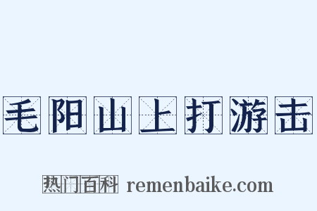 毛阳山上打游击是什么意思的图片